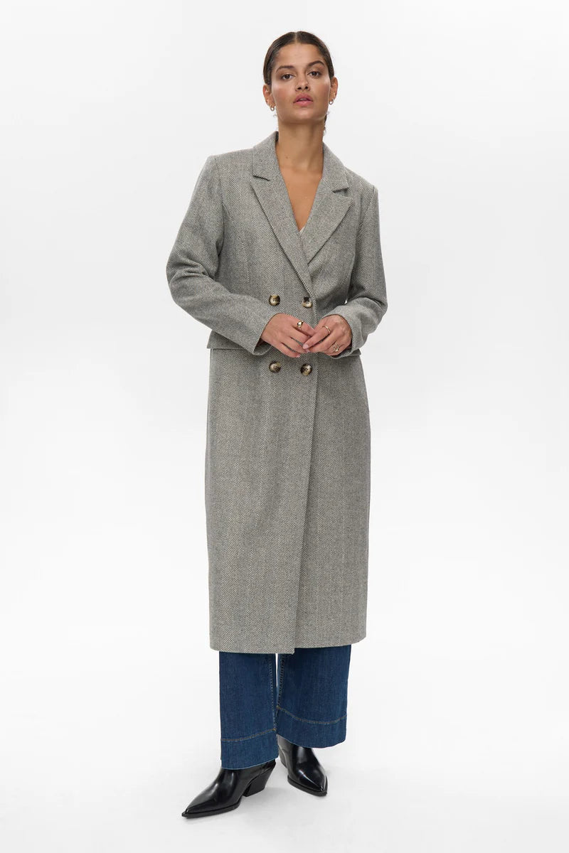 NÜMPH, RAVEN COAT GREY MELANGE