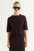 TWIST & TANGO, MADINA SHORT SLEEVE KNIT MOCHA BROWN