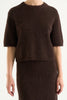 TWIST & TANGO, MADINA SHORT SLEEVE KNIT MOCHA BROWN