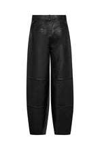 Indlæs billede til gallerivisning TAKTIL, LILY BARREL LEATHER PANT, BLACK