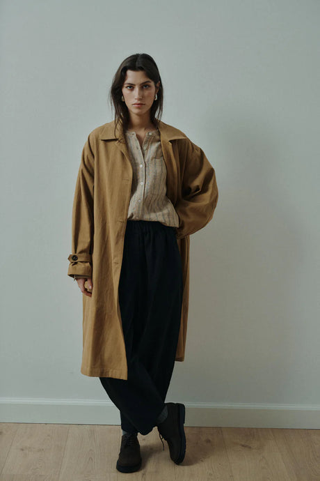 ANNE MI, VERA TRENCHCOAT - DULL GOLD