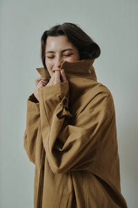 ANNE MI, VERA TRENCHCOAT - DULL GOLD