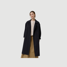 Indlæs billede til gallerivisning ANNE MI, BAY LONG TRENCHCOAT, DARK NAVY