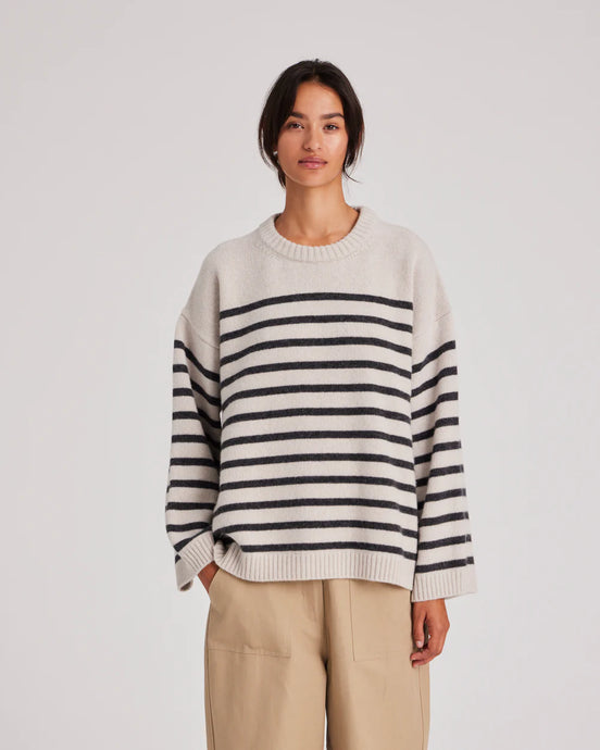 GAI & LISVA, BARBERA STRIPE JUMPERDARK GREY STRIPE