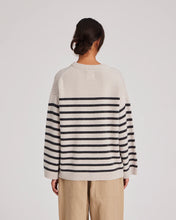 Indlæs billede til gallerivisning GAI &amp; LISVA, BARBERA STRIPE JUMPERDARK GREY STRIPE