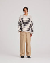 Indlæs billede til gallerivisning GAI &amp; LISVA, BARBERA STRIPE JUMPERDARK GREY STRIPE
