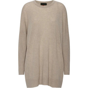 BETA, BERTA OVERSIZE O NECK SAND