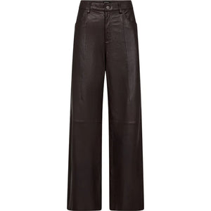 DEPECHE BOA PANTS WIDE LEG CHOKOLATE