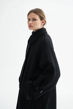 Indlæs billede til gallerivisning MARK TAN, CARO TWO LAYERED WOOL, BLACK