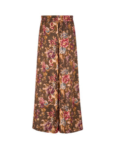 TAPIS NOIR, CARA SILK PANTS DARK OLIVE