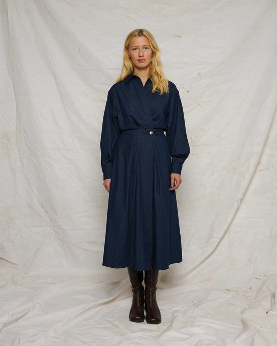 LA ROUGE CHARLOTTE DRES DARK DENIM