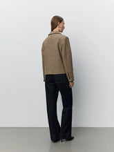 Indlæs billede til gallerivisning SOFIE SCHNOOR, ELLYSW CHECKED SHORT BLAZER, BROWN