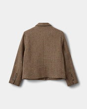 Indlæs billede til gallerivisning SOFIE SCHNOOR, ELLYSW CHECKED SHORT BLAZER, BROWN