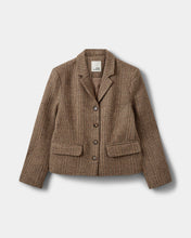 Indlæs billede til gallerivisning SOFIE SCHNOOR, ELLYSW CHECKED SHORT BLAZER, BROWN