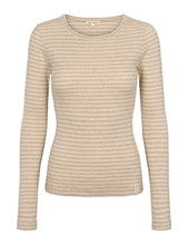 Indlæs billede til gallerivisning ESME, BLOOM STRIPE LS T-SHIRT BUTTERCREAM