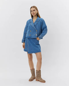 SOFIE SCHNOOR, EUDORA JACKET DENIM BLUE