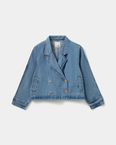 SOFIE SCHNOOR, EUDORA JACKET DENIM BLUE