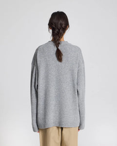 GAI & LISVA, EDITH LAMBSWOOL CARDIGAN GREY
