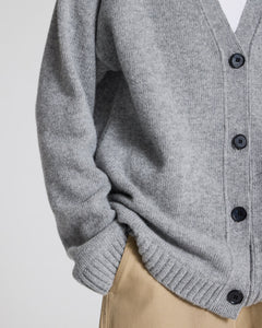 GAI & LISVA, EDITH LAMBSWOOL CARDIGAN GREY
