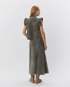 SOFIE SCHNOOR, FARAH VEST LEOPARD