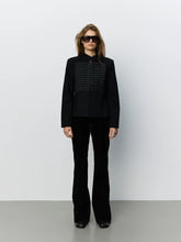 Indlæs billede til gallerivisning SOFIE SCHNOOR, GREDA FLARED VELVET DENIM JEANS, BLACK