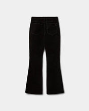 Indlæs billede til gallerivisning SOFIE SCHNOOR, GREDA FLARED VELVET DENIM JEANS, BLACK