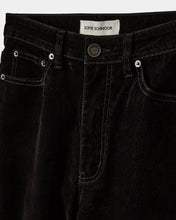 Indlæs billede til gallerivisning SOFIE SCHNOOR, GREDA FLARED VELVET DENIM JEANS, BLACK