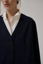 Indlæs billede til gallerivisning ANNE MI, HAZY LS BLAZER, DARK NAVY