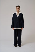 Indlæs billede til gallerivisning ANNE MI, HAZY STRAIGHT PANT, DARK NAVY