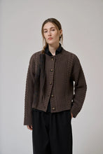 Indlæs billede til gallerivisning ANNE MI, HEATHER LS KNIT CARDIGAN, DARK DUN