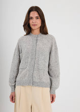 Indlæs billede til gallerivisning NORR, HALLI KNIT CARDIGAN LIGHT GREY