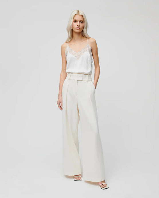 IVY OAK, PEONY ROSE PLEATED PANTS PEARL