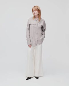 IVY OAK EVE COTTON SHIRT BROWN STRIPE