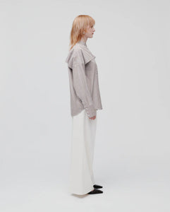 IVY OAK EVE COTTON SHIRT BROWN STRIPE