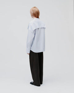 IVY OAK, EVE COTTON SHIRT BLUE STRIPE