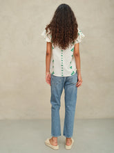 Indlæs billede til gallerivisning M.A.B.E IRIS WOWEN FRILL TOP GREEN