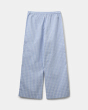 Indlæs billede til gallerivisning SOFIE SCHNOOR, JORDEN CHECK WIDE TROUSERS LIGHT BLUE