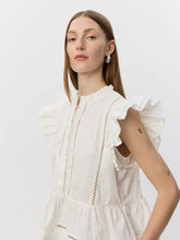 Indlæs billede til gallerivisning SOFIE SCHNOOR, JULIEN FRILL TOP WHITE