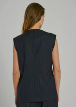 Indlæs billede til gallerivisning NORR, KANDRIA WAISTCOAT BROWN PINSTRIPE