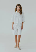 Indlæs billede til gallerivisning NORR, KENZINA DENIM SHORTS WHITE