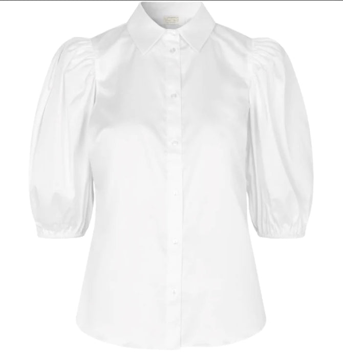 NOTES DU NORD. KIRA SHORT SLEEVE SHIRT - HVID
