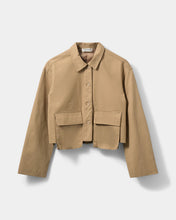 Indlæs billede til gallerivisning SOFIE SCHNOOR, LARK SHORT SHIRT JACKET CAMEL