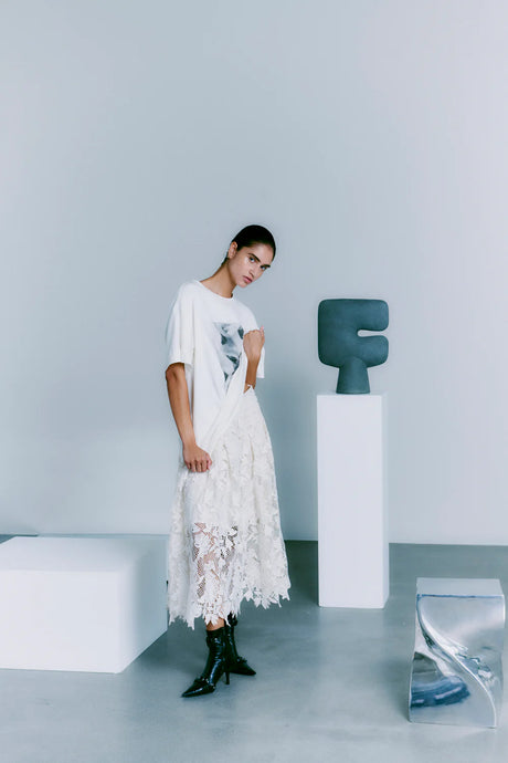 COPENHAGEN MUSE, LARAH SKIRT OFF WHITE