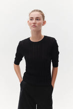 Indlæs billede til gallerivisning BETA, MAGGIE POINTELLE KNIT BLACK