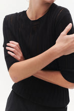 Indlæs billede til gallerivisning BETA, MAGGIE POINTELLE KNIT BLACK