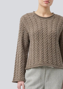 MODSTROM, KURTIS O-NECK KNIT CHOKOLATE CHIP