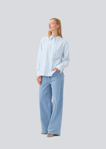 MODSTROM, MILLE STRIPE SHIRT LIGHT BLUE