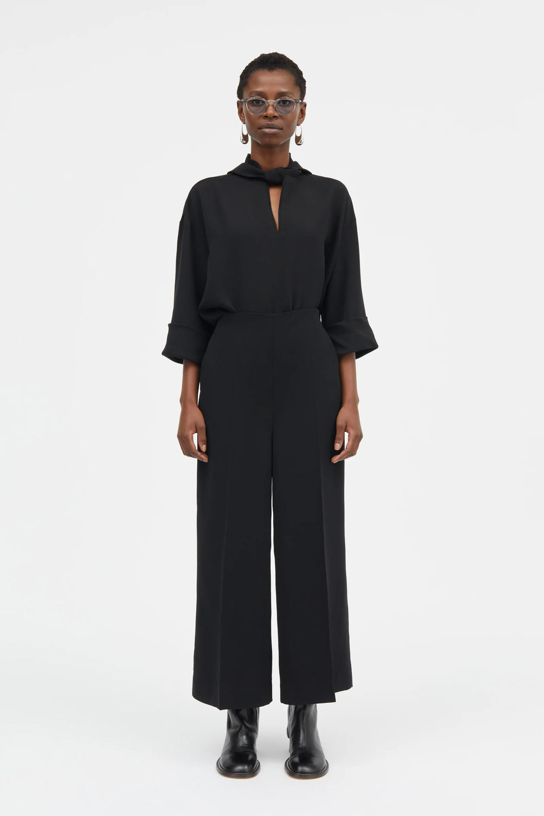 MARK TAN, PALLAS 7/8 PANTS BLACK