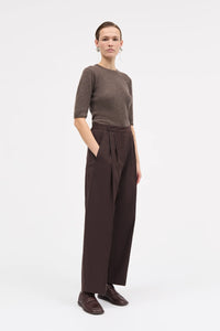 MARK TAN, PALOMA CHRISP PANTS DEEP BROWN