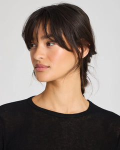 GAI & LISVA, THYRE L/S WOOL TOP BLACK